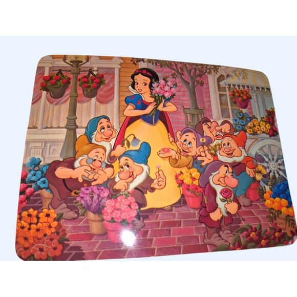 Vintage 1979 Disney Snow White & Seven Dwarfs Postcard Disneyland Collectible 7" - Picture 1 of 6